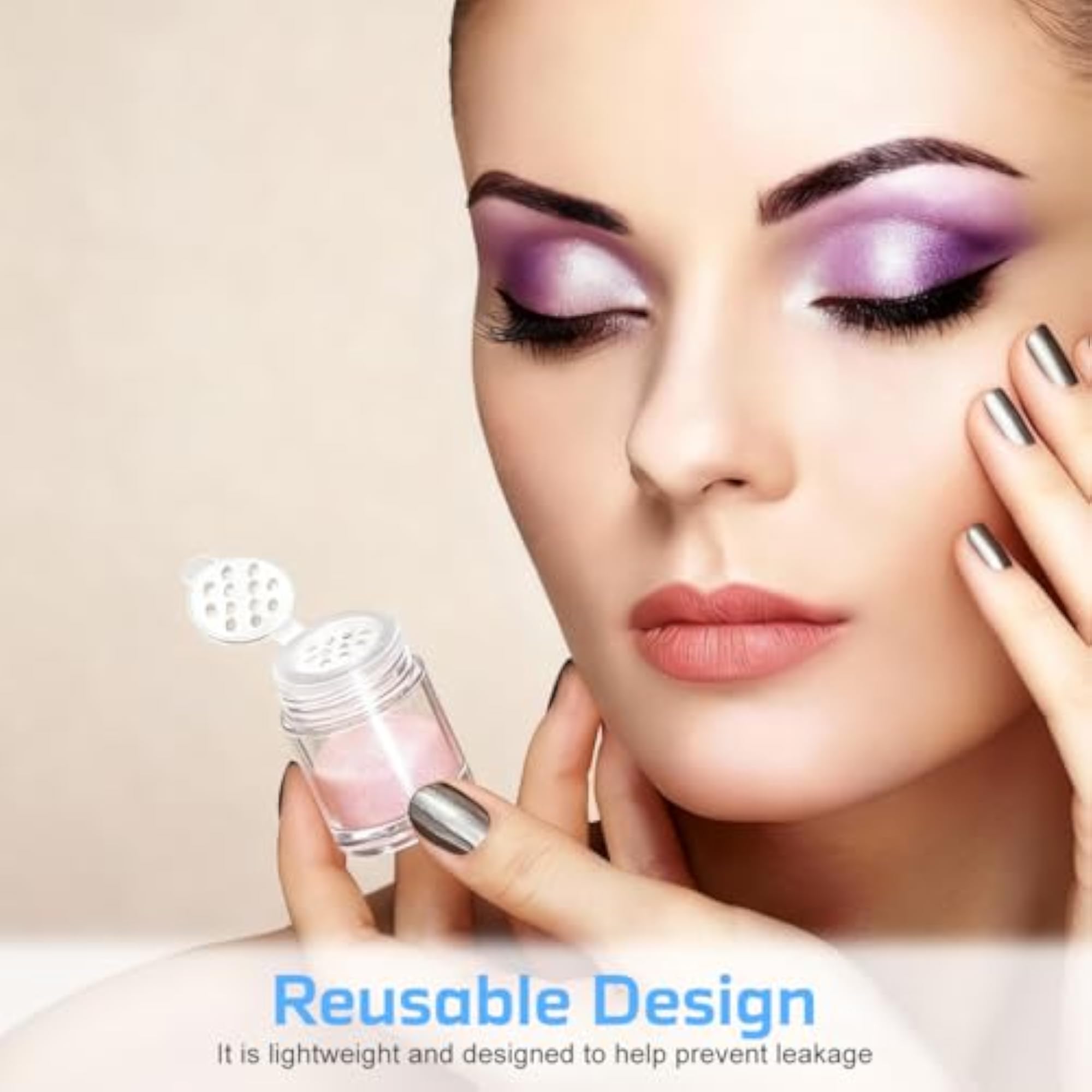 3Pcs Loose Powder Containers Mini Travel Bottles